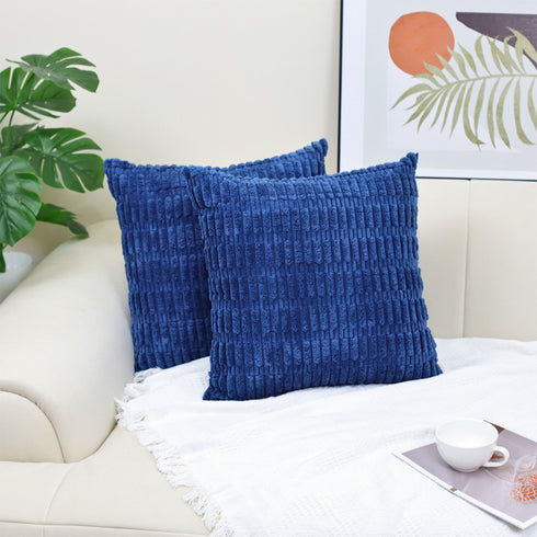 Corduroy Decorative Throw Pillow Covers Soft Boho Striped Modern Farmhouse Christmas Home Decor For Sofa Living Room Couch Bed